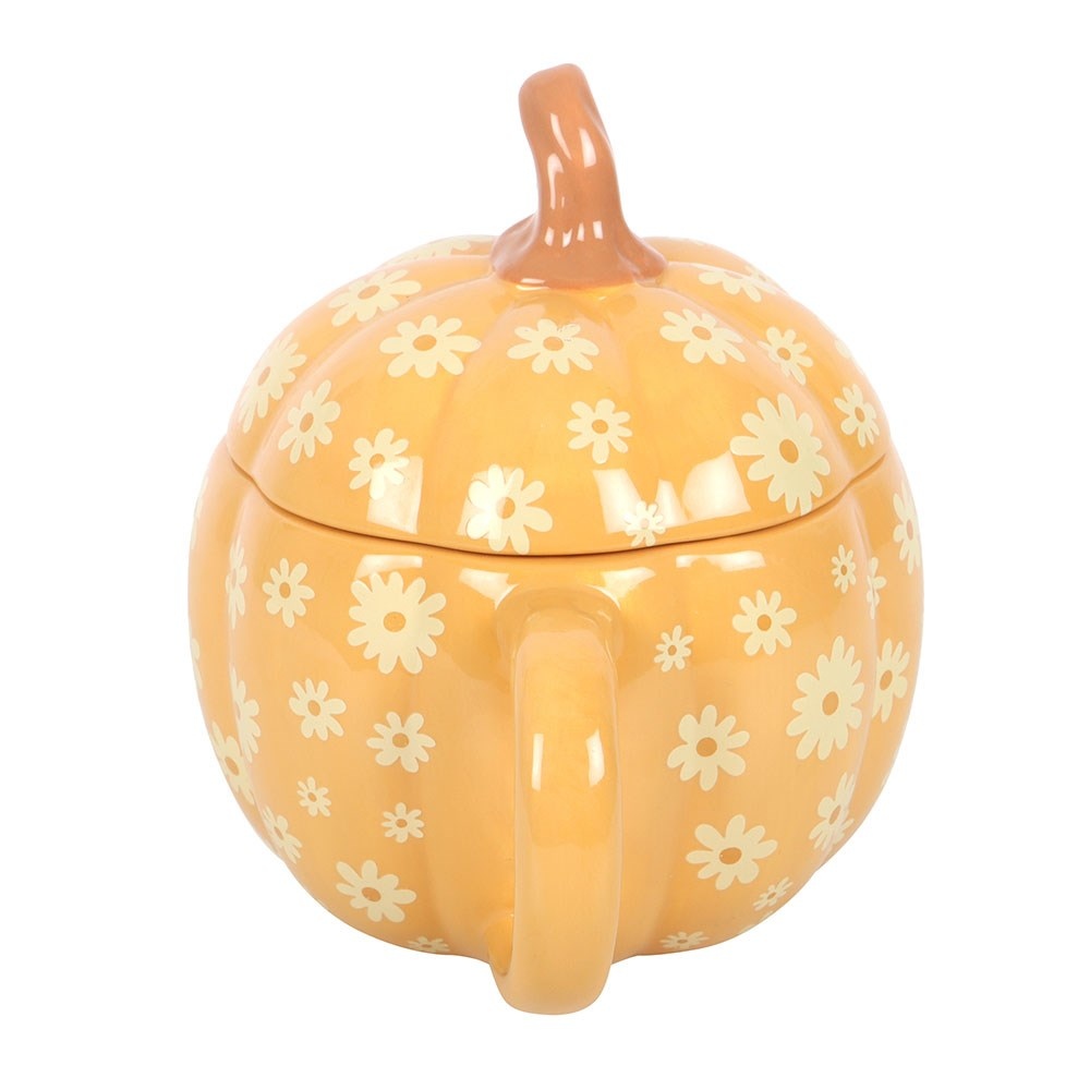 Something Different - Groovy Floral Pumpkin Lidded Mok/beker - Multicolours